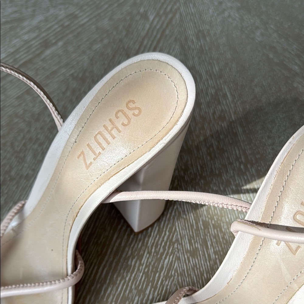 Schutz Women's Cream Strappy Sandals - Picture 4 of 5